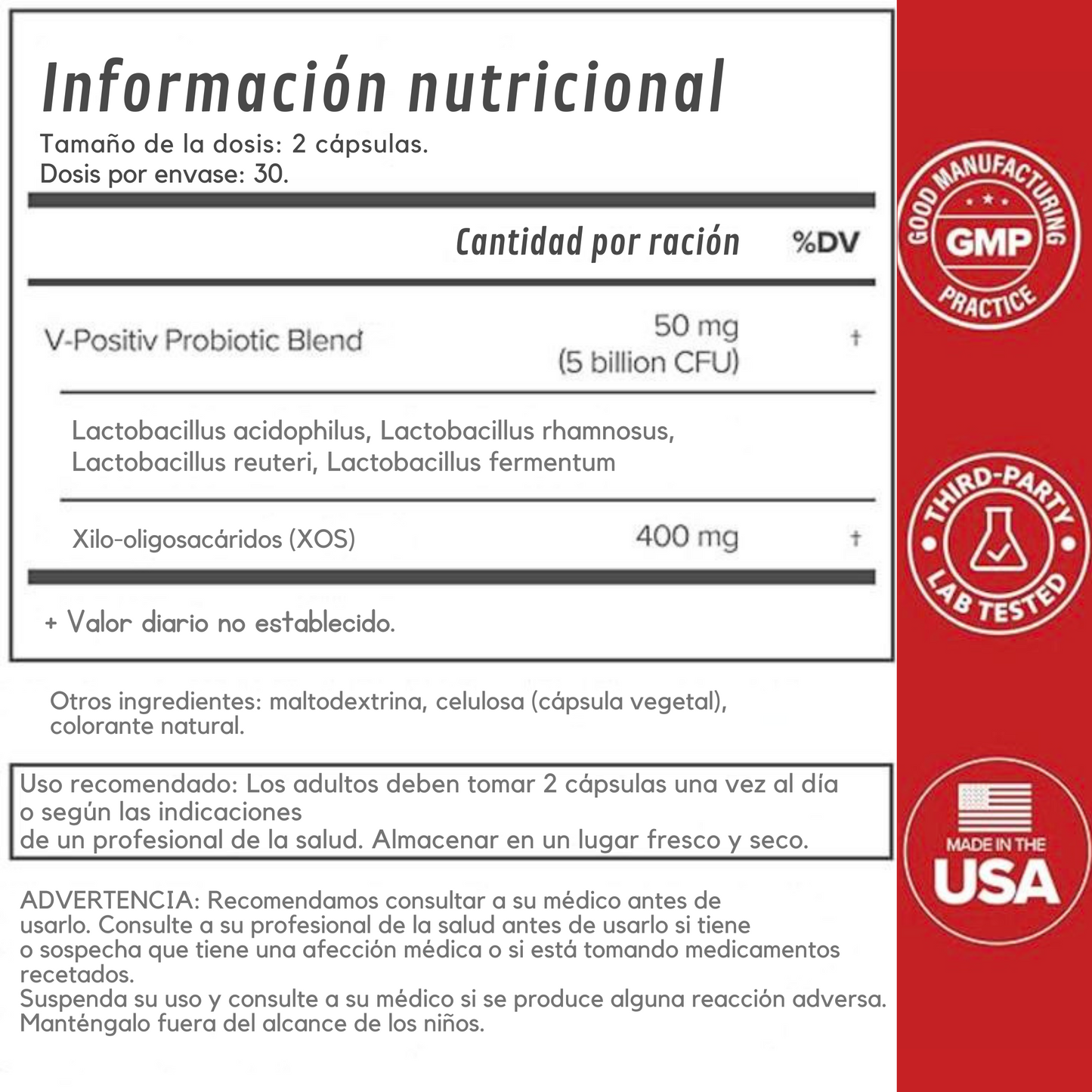 VELAIZE™ PROBIOTICO VAGINAL DEFENSE